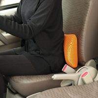 クラスアップ クッション ランバーサポート ウレタン メッシュ 低反発 オレンジ 387518 1個（直送品）