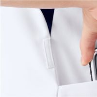 明石スクールユニフォームカンパニー ユニセックスVネックスクラブ ホワイト×ナイトブルー L UQM1536-45-L 1枚　スクラブ（直送品）