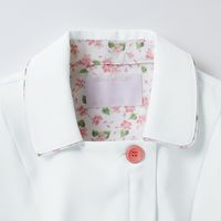 住商モンブラン ナースジャケット 半袖 オフホワイト/ピンク LW811-12 1枚　白衣（直送品）