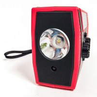 セーフラン安全用品 多機能充電防災ラジオライト (スマホ充電可能) J2460-RD 1個