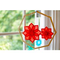 クラサワ 折り紙 ひかりとり紙 7.5×7.5cm あか P0201-1 1袋（100枚入）