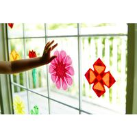 クラサワ 折り紙 ひかりとり紙 7.5×7.5cm だいだい P0201-2 1袋（500枚：100枚×5）