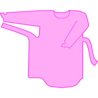 オオサキメディカル プラスチックエプロン 袖付 長袖 フィンガーフック ふつう ピンク 10枚入 57103 1箱(10枚入)