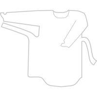 オオサキメディカル プラスチックエプロン 袖付 長袖 フィンガーフック ふつう ホワイト 10枚入 57102 1箱(10枚入)