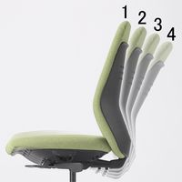 中央可鍛工業 レクチェ オートバランスチェア ローバック ブルー NC-R100　BL 1脚（取寄品）