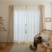 スミノエ コルネ セミオーダー レースカーテン リントネ 1300×1140mm ナチュラルホワイト １セット(2枚入)（直送品）