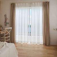 スミノエ コルネ セミオーダー レースカーテン コノピ 1900×1490mm ベージュ １セット(2枚入)（直送品）