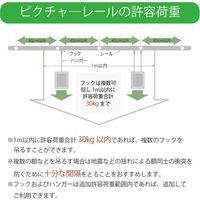 【公共施設用】 TOSO T-1_2m_S_NAT ピクチャ―レール_2m_正面付け セット<ナチュラル> 1セット（直送品）