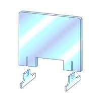アズワン 透明PET樹脂 飛沫防止パーテーション(窓あり) Mサイズ 650×900mm 7-9451-01 1枚（直送品）