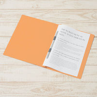 プラス　フラットファイル樹脂製とじ具　A4タテ　オレンジ　No.021N　10冊（わけあり品）