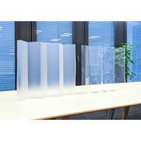 プラス 飛沫防止 屏風型パーテーション 幅600×奥行90×高さ550mm マット BDP-55R-MT 1個（取寄品）