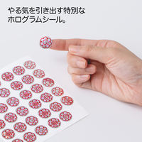 オキナ パリオシール ホログラム はなまる 直径17mm PS757 1袋（72片）
