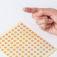 オキナ パリオシール はなまるミニ ごきげん 直径9mm PS1196 1袋（600片）