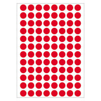 オキナ パリオシール 丸シール 赤 3号 直径9mm PS308 1袋（576片）