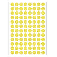 オキナ パリオシール カラーホログラム丸 直径9mm 黄 PS761 1袋（288片）