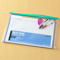 コクヨ カラーソフトクリヤーケースC(チャック付き)S型・ クケ-324G 1枚