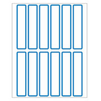 オキナ パリオシール 名札シール 59×13mm 青 PS602 1袋（168片入）