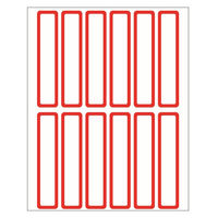 オキナ パリオシール 名札シール 59×13mm 赤 PS601 1袋（168片入）