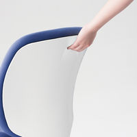 プラス 事務イス プリセア BL KC-K53SL-AN 1脚 オフィスチェア ハイバックチェア 布張り ナイロンキャスター付き