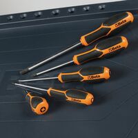 Beta ベータ マイナスドライバー 軸長125mm 刃幅4mm モルフォスグリップ 1221 4X125 1本（直送品）
