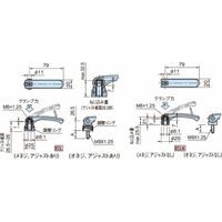 イマオコーポレーション カムレバー(オネジ・メネジ) ECL・ECLN ECLN08ー25 1個（直送品）