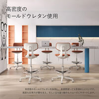 【軒先渡し】Netforce ネットフォース エヌウェルケア サンテ ナースチェア キャスター+固定脚 ハイタイプ レザー ピンク 1脚（直送品）