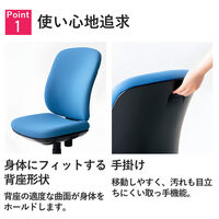 【組立設置込】プラス 事務イス Presea(プリセア) オフィスチェア KD-K63NL ブルー 1台（直送品）
