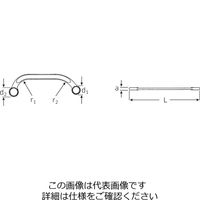 エスコ 14x17mm/179mm スターターめがね EA616GJ-4 1本(1丁)（直送品）