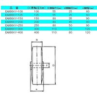 エスコ 150mm キャスター(自在金具・ナイロン車輪) EA986KY-150 1個（直送品）