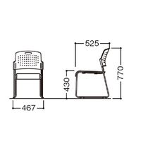 アイリスチトセ　HGSシリーズ　座ブルー　背ブラック　（直送品）