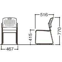 アイリスチトセ　HGSシリーズ　背・座ブラック　（直送品）