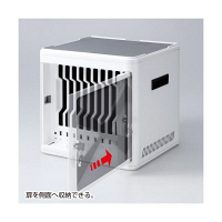 サンワサプライ　iPad・タブレット収納キャビネット　（10台収納）　ホワイト　縦収納タイプ　1台　（直送品）