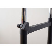 YAMAZEN　パイプハンガー　伸縮ダブルタイプ　ブラック　（直送品）