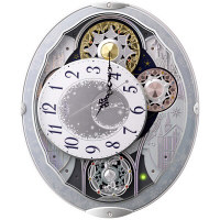 RHYTHM（リズム）スモールワールドビスト 掛け時計 [電波 ステップ チャイム] 379×85×457mm 4MN537RH04 1個（直送品）