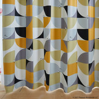 スミノエ PEANUTS セミオーダー カーテン スリーピースヌーピー 1200×1200mm オレンジ 1セット(2枚入)（直送品）