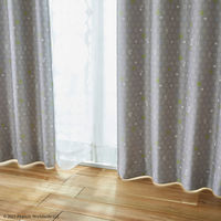 スミノエ PEANUTS セミオーダー カーテン ボウタイ 1100×1200mm グレー 1セット(2枚入)（直送品）