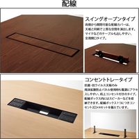 【組立設置込】コクヨ WT-400 抗菌 ボート形 コンセント 幅4000×奥行1500mm W40-BP4015CV-S1B81 1台（直送品）