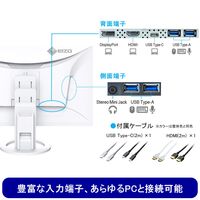 EIZO <FlexScan>23.8インチカラー液晶モニター(1920x1080/ホワイト) EV2480-ZWT 1個