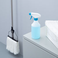 【スプレーボトル】 三宝化成 「現場のチカラ」 スプレーボトル 500ml 青 半透明 1セット（10本）  オリジナル