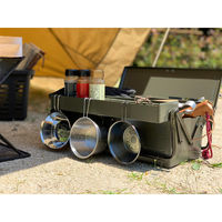 リングスター Starke-R 2段式ボックス スチール製 オリーブドラブ L410×W200×H180mm STR-411 OD 1個（直送品）