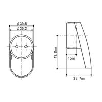 和気産業 ぬくもり手すりNES 32・35兼用 L型キャップ NES10B ブロンズ 1セット(6個)（直送品）
