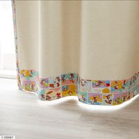スミノエ DISNEY セミオーダー カーテン ミッキー レトロコミック 2500×2350mm アイボリー １セット(2枚入)（直送品）