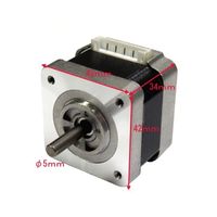 ステッピングモータ 2相 □42mm 1.8°/step 42mm×42mm×34mm ユニポーラ方式 64-8272-39（直送品）