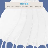 3箱 90枚 不織布 KF 白 マスク 子供用 個包装 約17.5×7cm 使い捨て ファッション 衛生 立体マスク 人気 こども（直送品）
