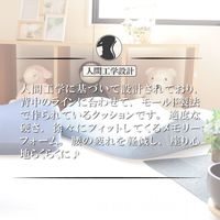 1枚 接触冷感 腰楽 クッション 低反発 ブルー 約40×40×3.5cm ひんやり クール 座布団 シートクッション 冷たい 腰痛（直送品）