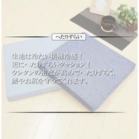 1枚 接触冷感 ヘタラーズ ブルー 約40×40×4cm 低反発 ひんやり クール 座布団 クッション シートクッション 冷たい 硬め（直送品）
