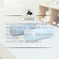 1枚 接触冷感 ごろ寝 クッション ブルー 約22×44×11~13cm 低反発 ひんやり クール 座布団 枕 足置き 冷たい 腰当 昼寝（直送品）