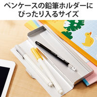 タッチペン スタイラスペン 超感度 六角鉛筆型 ストラップホール ペン先交換可 黒 P-TPENCEBK エレコム 1個