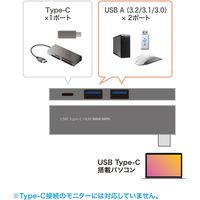 サンワサプライ USB Type-C 3ポートスリムハブ USB-3TCH22SN 1個