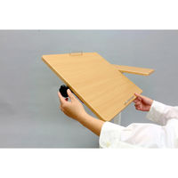 オスマック 角度が調整できるエアシリンダーリフトテーブル デスク ナチュラル SCY-3650RN 1台（直送品）